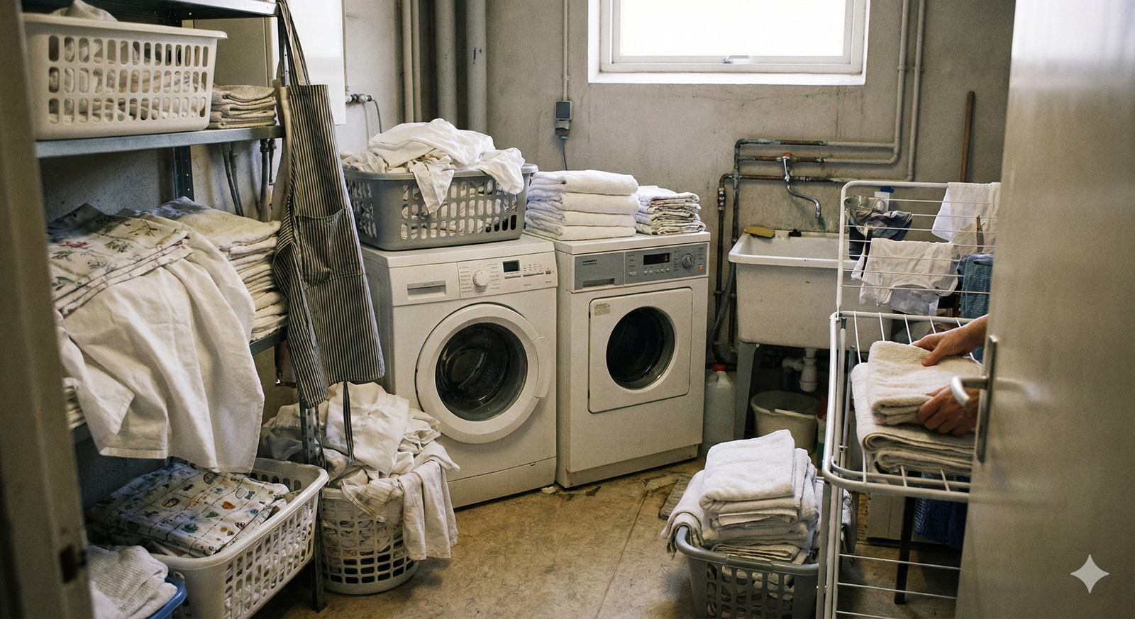 Pequeño negocio lavando internamente